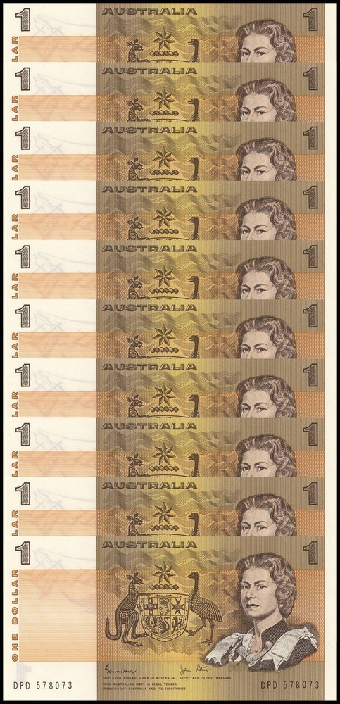 Australia 1 Dollar, 1983, P-42d, UNC X 10 PCS