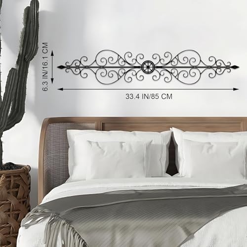 ruelen Metal Scroll Wall Decor Rustic Iron Wall Medallion Small Scroll A
