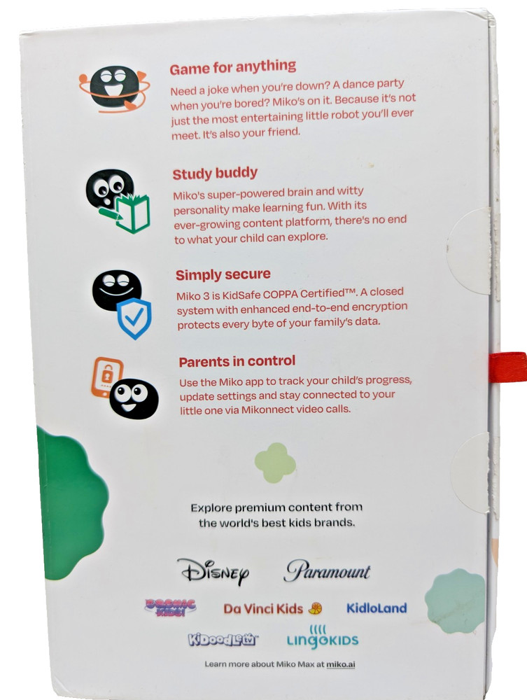 Miko 3 Interactive Robot – Red (NEW OPEN BOX)