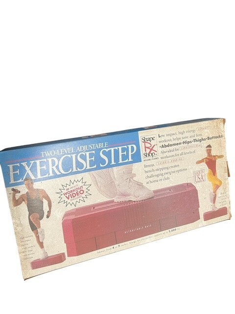 Aerobic Two-Level Adjustable Exercise Step Platform w/ Video 1992 FREE SHIPPING