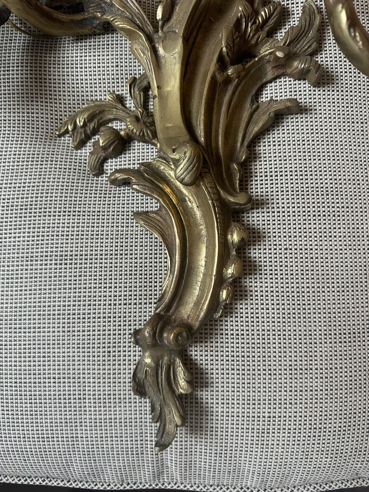 2-Antique Brass Electrified Sconces & 2 Not Electrified.