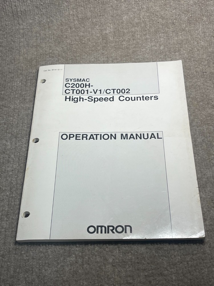 OMRON Sysmac C200H-CT001-V1/CT002 High Speed Counters Operation Manual
