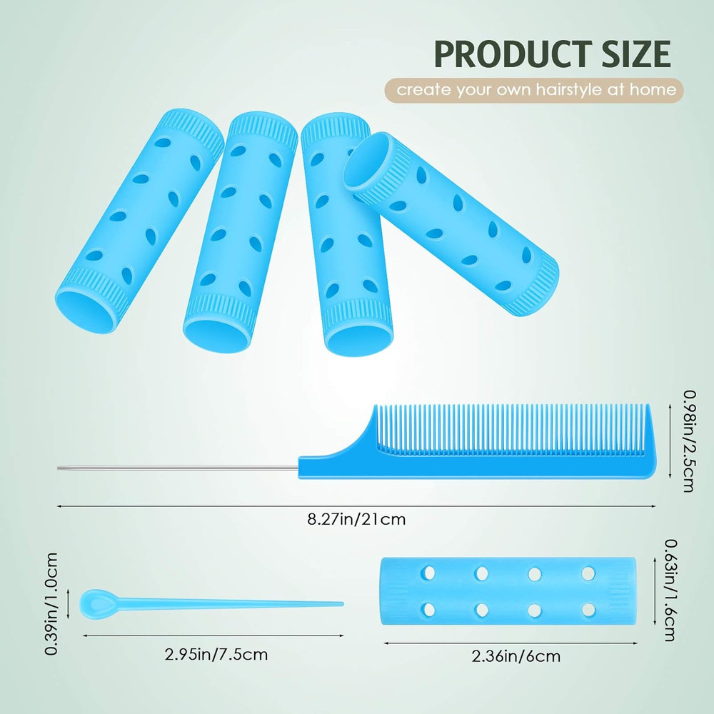 29 Pcs Small Size Hair Roller Set Includes 28 Plastic Smooth Rollers 0.63 Inch/