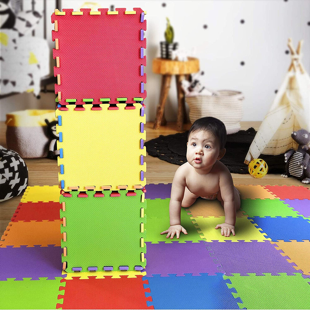 36 Tiles 12x12in Interlocking Foam Puzzle Thickest Mat for Kid Baby Play Exercis