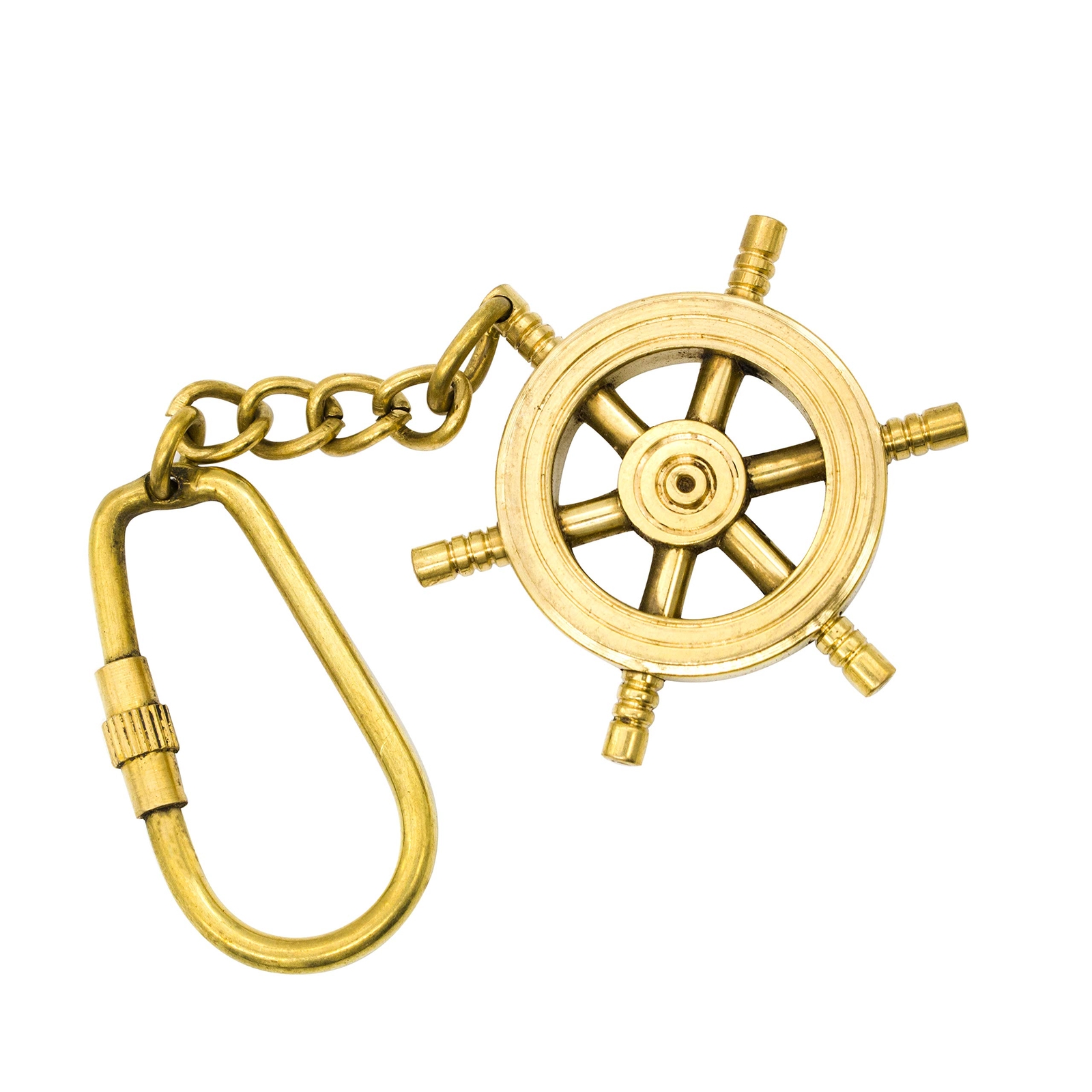 Keychain Brass Maritime Ship Navigation Wheel Nautical Accessory Christmas Gift