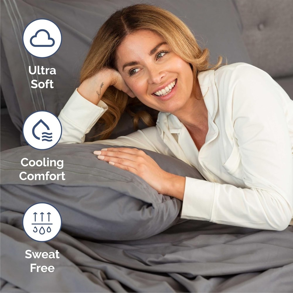 Queen Size Cooling Bed Sheet Set