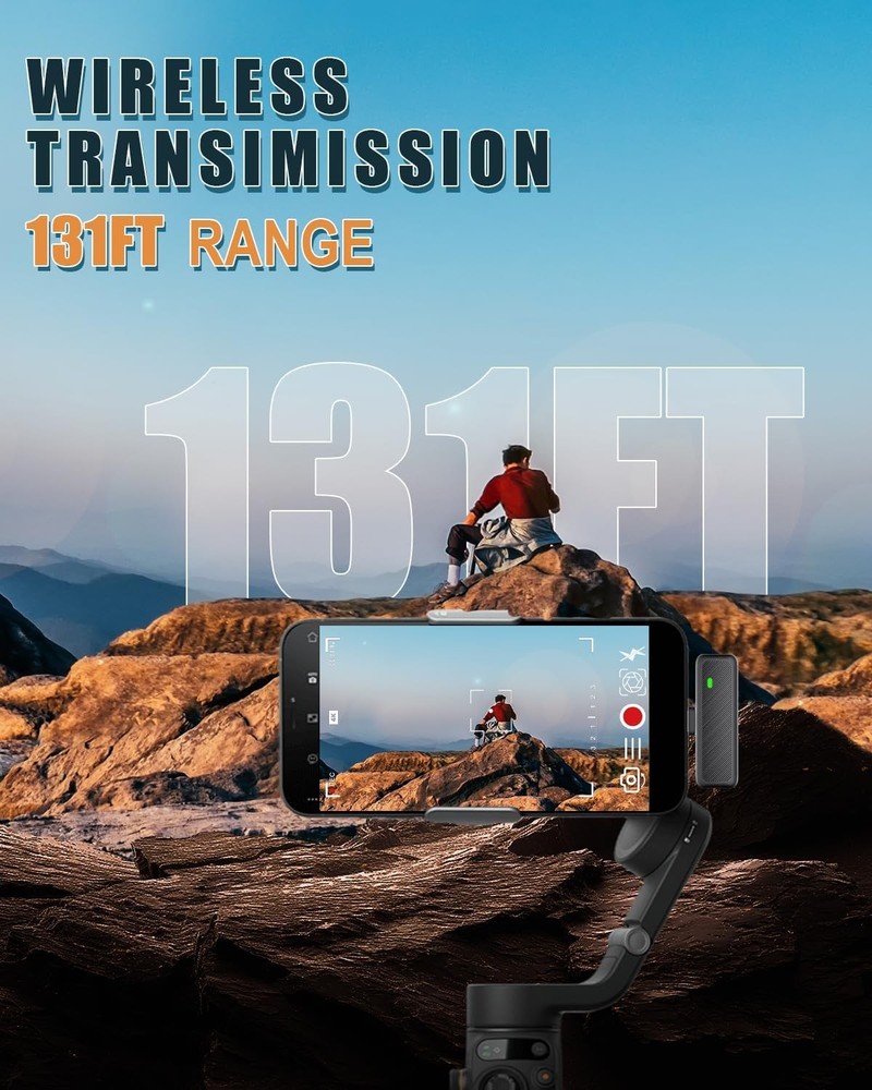 Wireless Lavalier Microphone Clip Mic For iPhone Android Samsung Recording Vlog