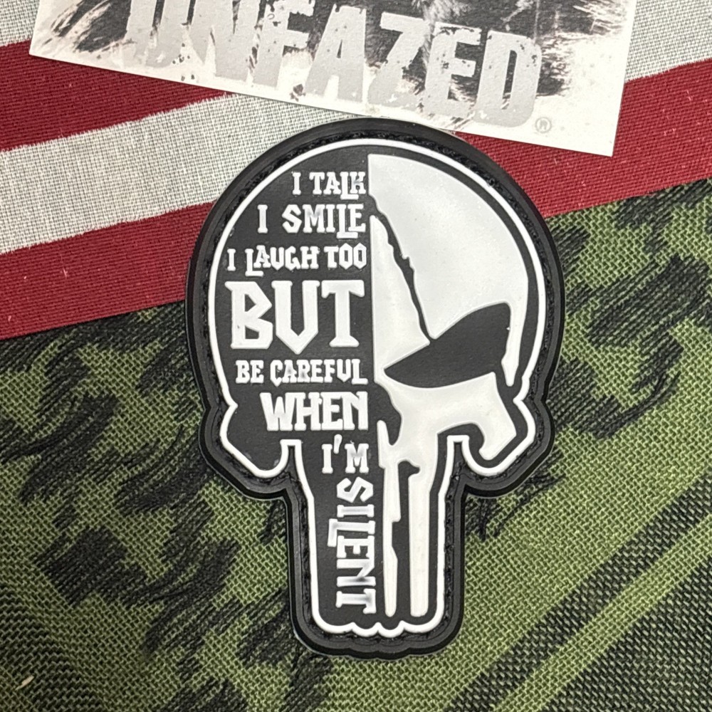 PvC 3D Punisher: Be Careful… Morale Tactical Hook And Loop Patch High Quality