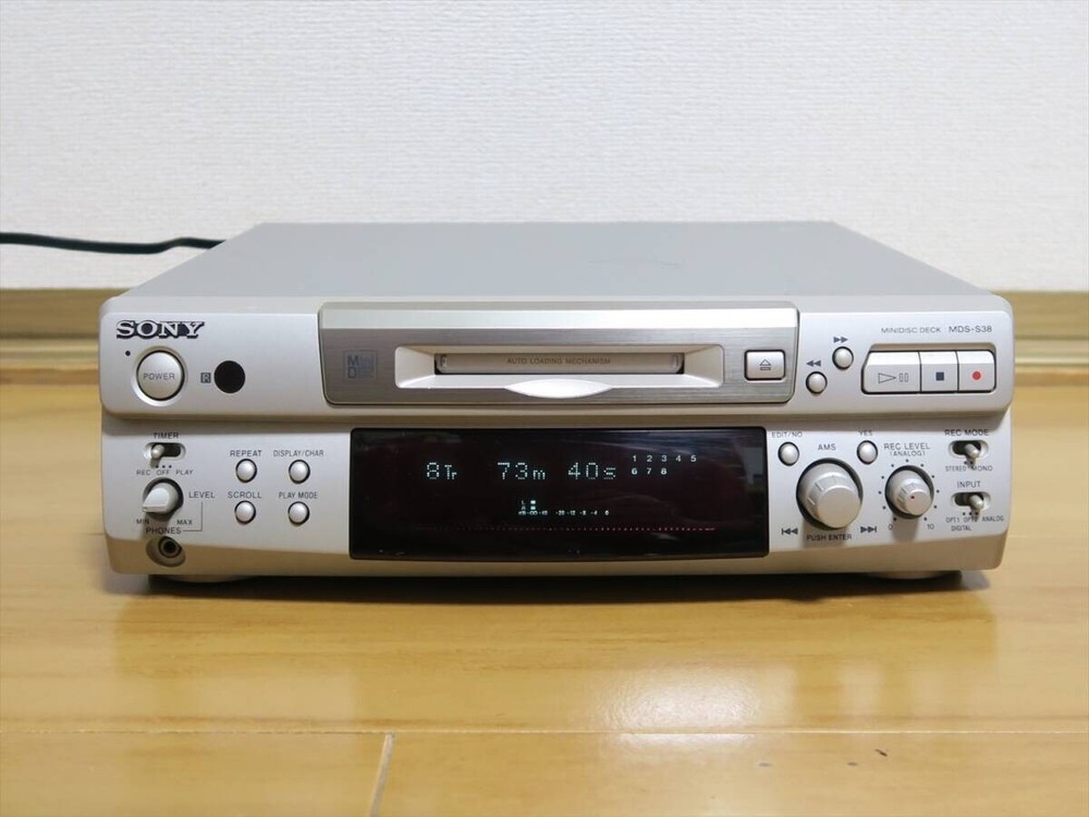 SONY MDS S38 silver MD Deck MD Recorder