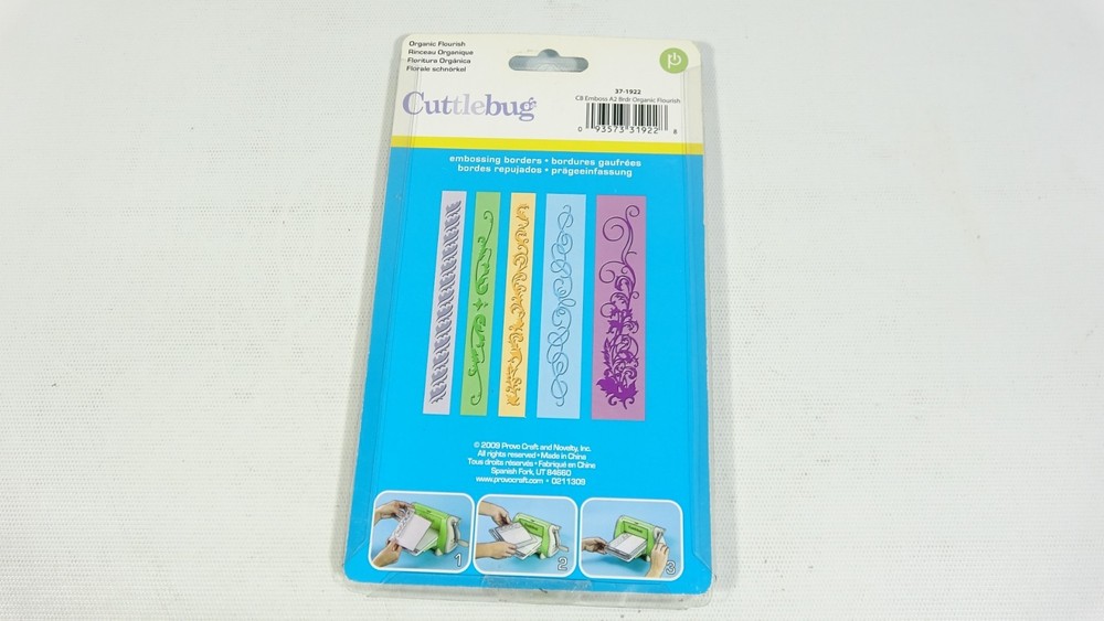 2009 Cuttlebug Embossing Borders Organic Flourish 37-1922