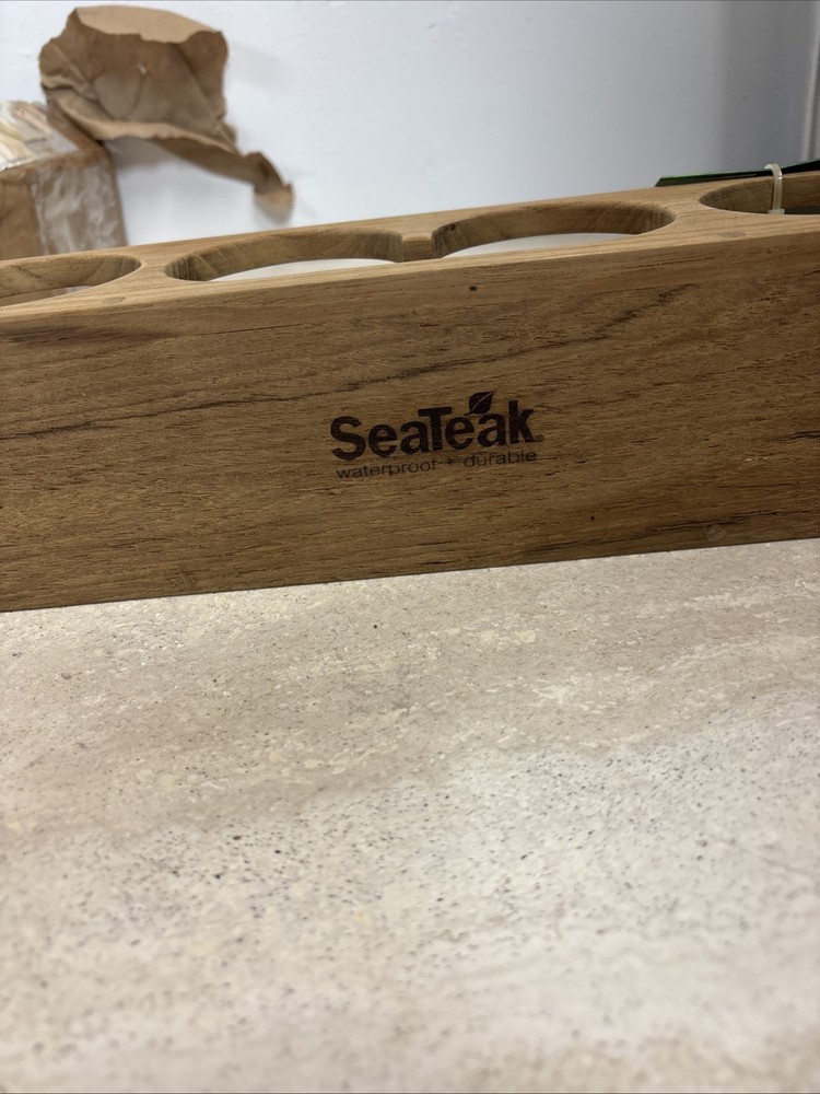 SeaTeak 62632 Drink Rack Four - Solid Teak