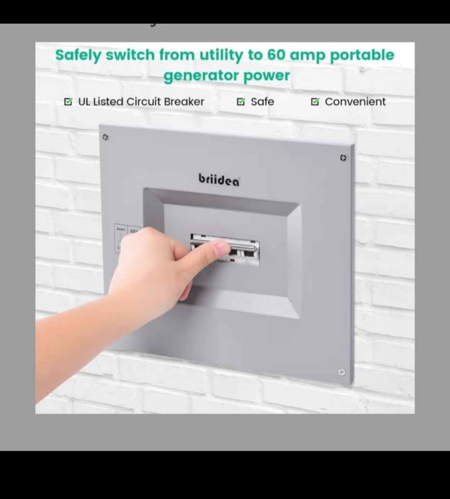 Briidea 60A Manual Transfer Switch for Portable Generators