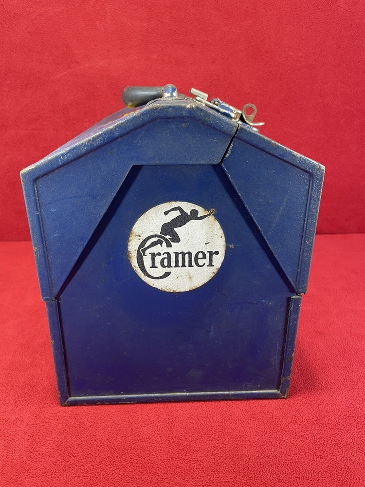 Vintage Cramer Tombstone Coffin Style Toolbox - Rusty Distressed