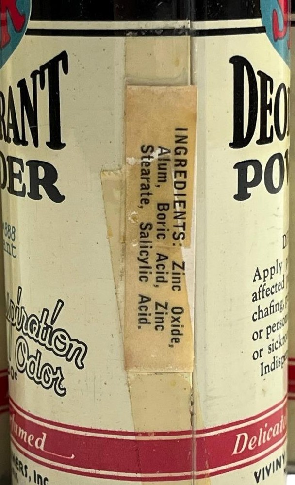 Sper Deoderant Powder WWII Women Gear Viviny Perfumers 1940s NOS Vanity Tin