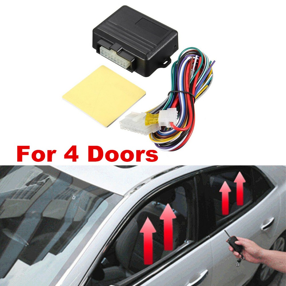 4 Windows Car Alarm Systems 12V Auto Window Closer Module Car Accessories