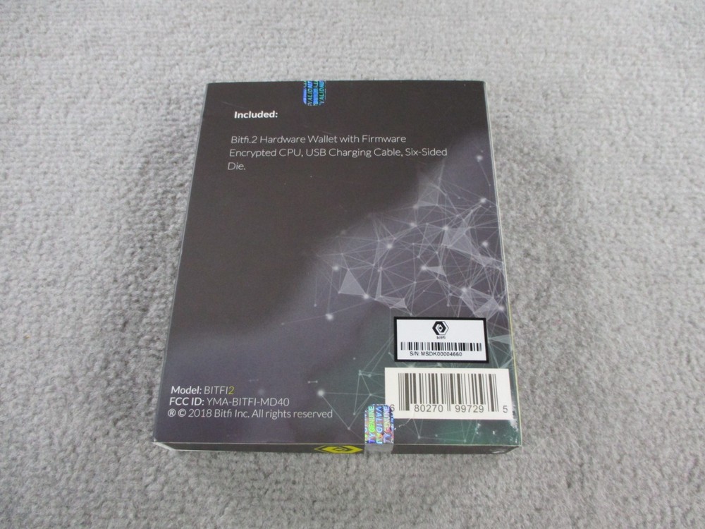 Bitfi2 Hardware Cryptocurrency Wallet with Firmware Encyrpted CPU Crypto NEW