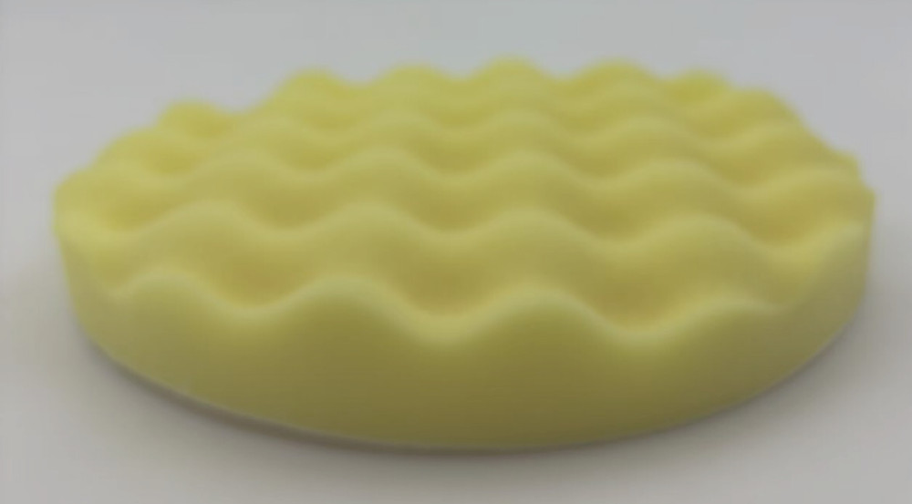6 Inch Foam Compounding Buffing Pad, Single Sided, Flat Back, Hook and Loop