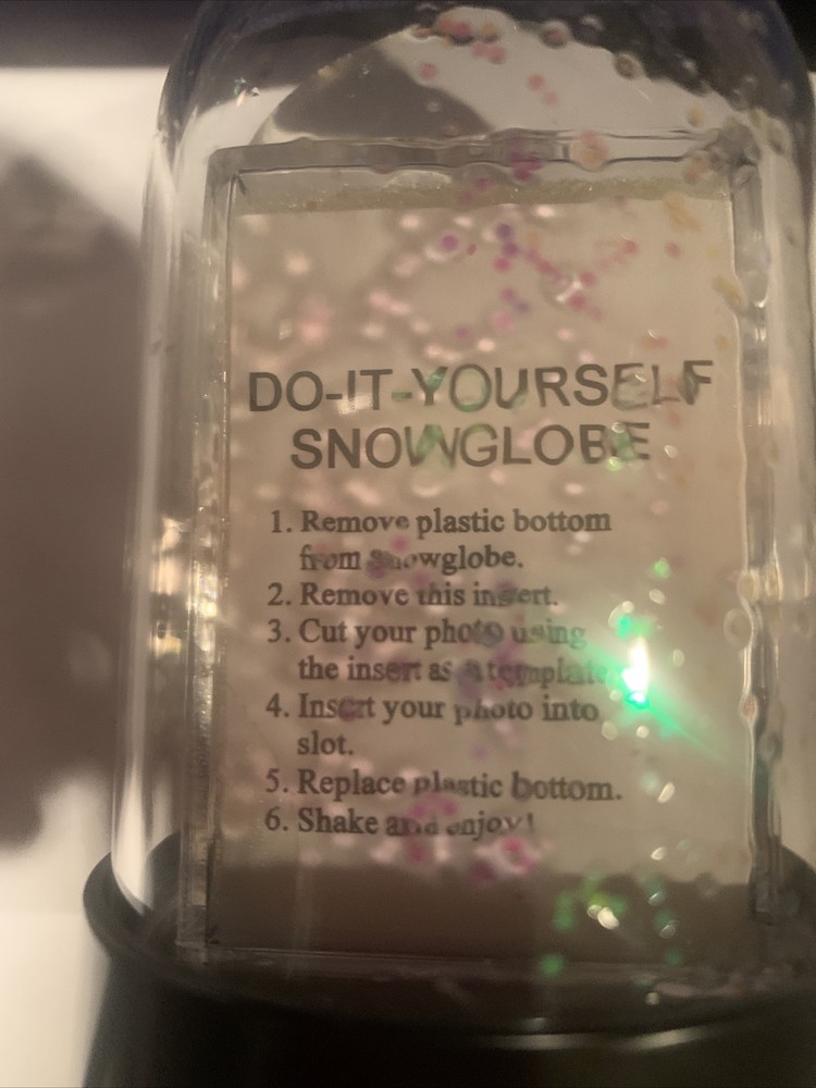snow globe “Do It Yourself” New 4” Height