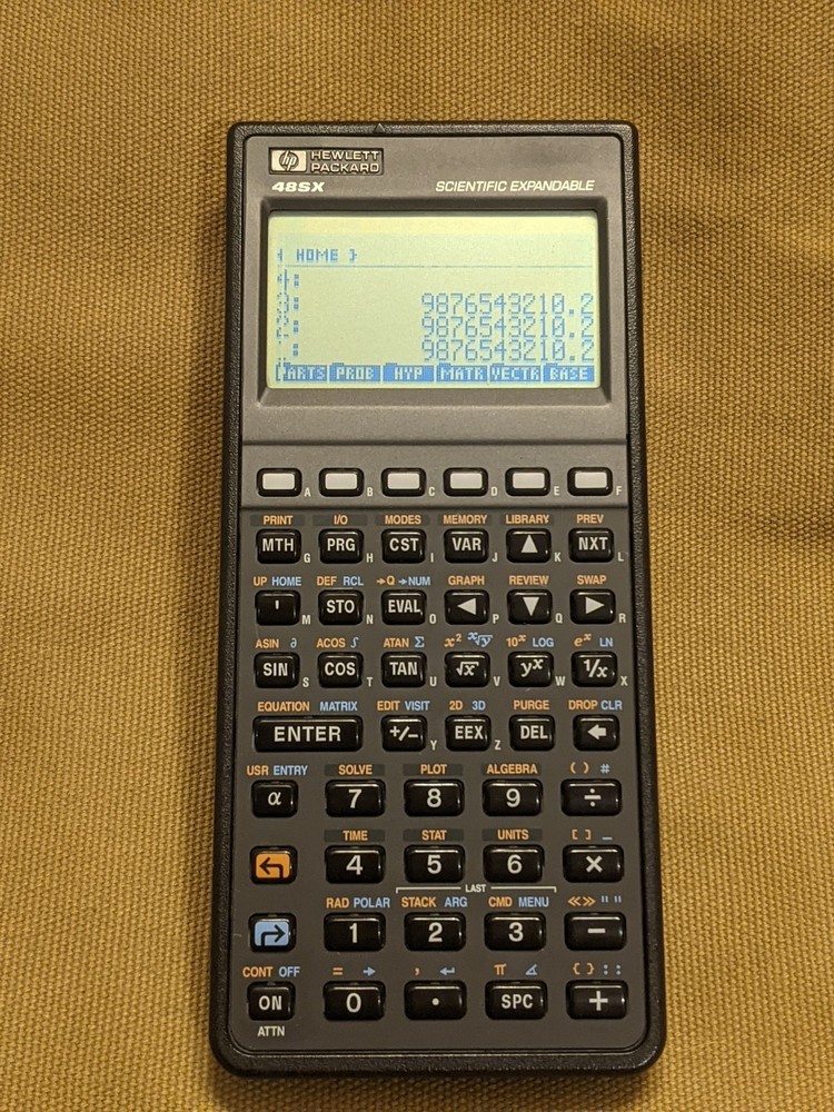 HP 48SX Scientific Expandable Calculator With Case Missing 1 Vertical Column