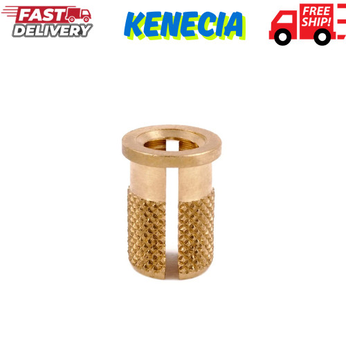 Threaded Insert for Plastic Flanged Brass Thread Inserts 1/4-20 Pack of 25
