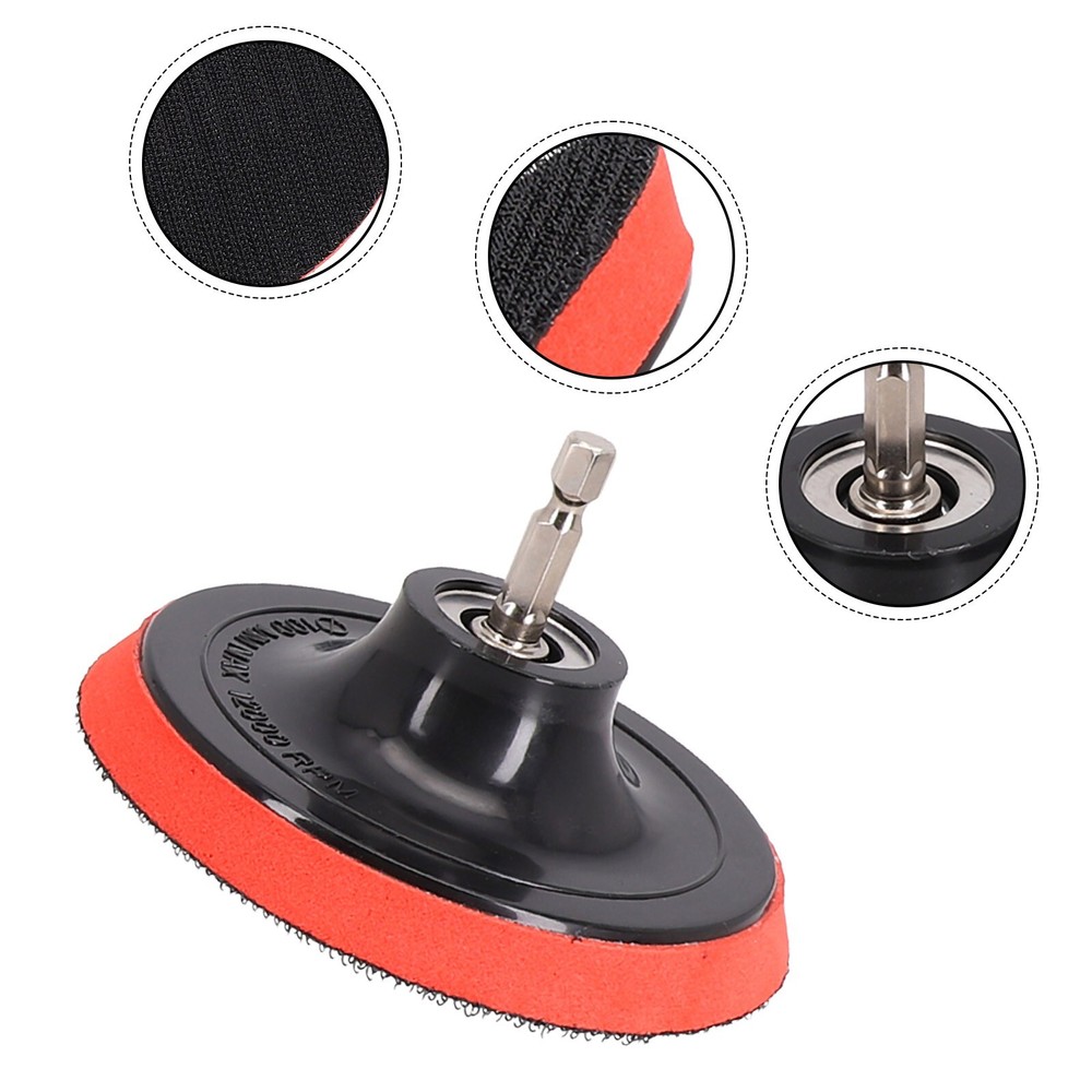 4 Inch 100mm Hook And Loop Buffing Pad Rotary Backing Pad With M10 Drill-Adapter