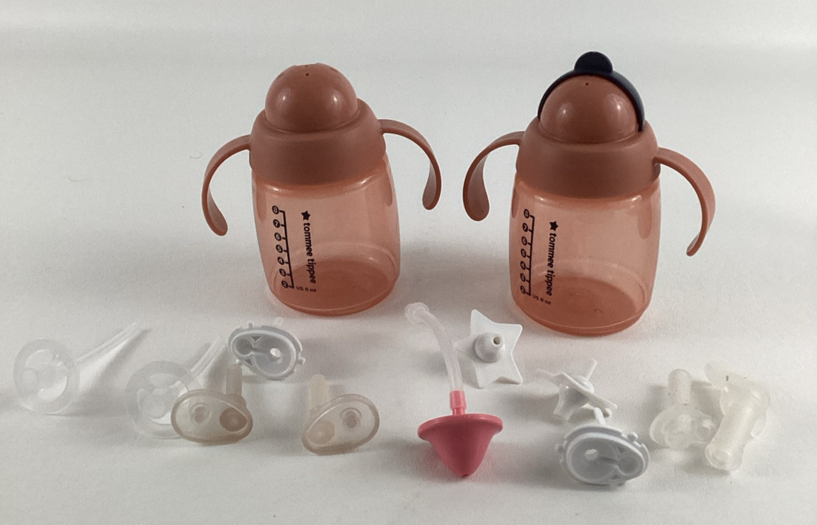 2 Tommee Tippee Toddler Sippy Superstar Weighted Straw Cups Anti Leak Drink