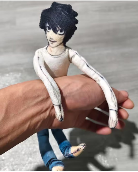 2 Pack Anime Light & L Plush 28cm – Twistable Stuffed Dolls Gift Decor