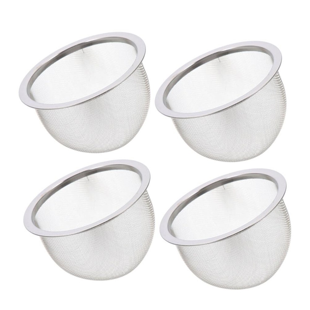 4 PCS Stainless Steel Tea Filter Mesh Strainer Insert Infuser Coffee Maker 8.5cm