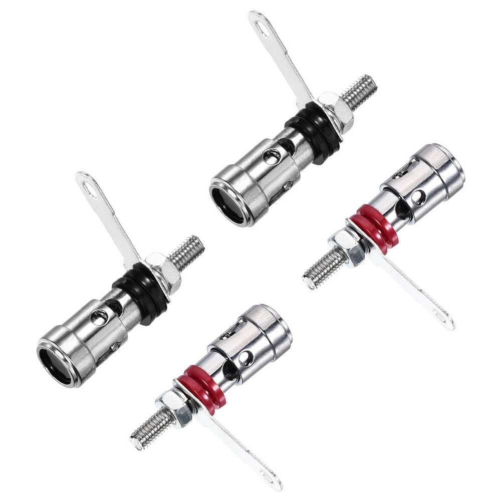 4Pcs Amplifier Terminal Connector Binding Post Push Quick Type 36mm Spring Load