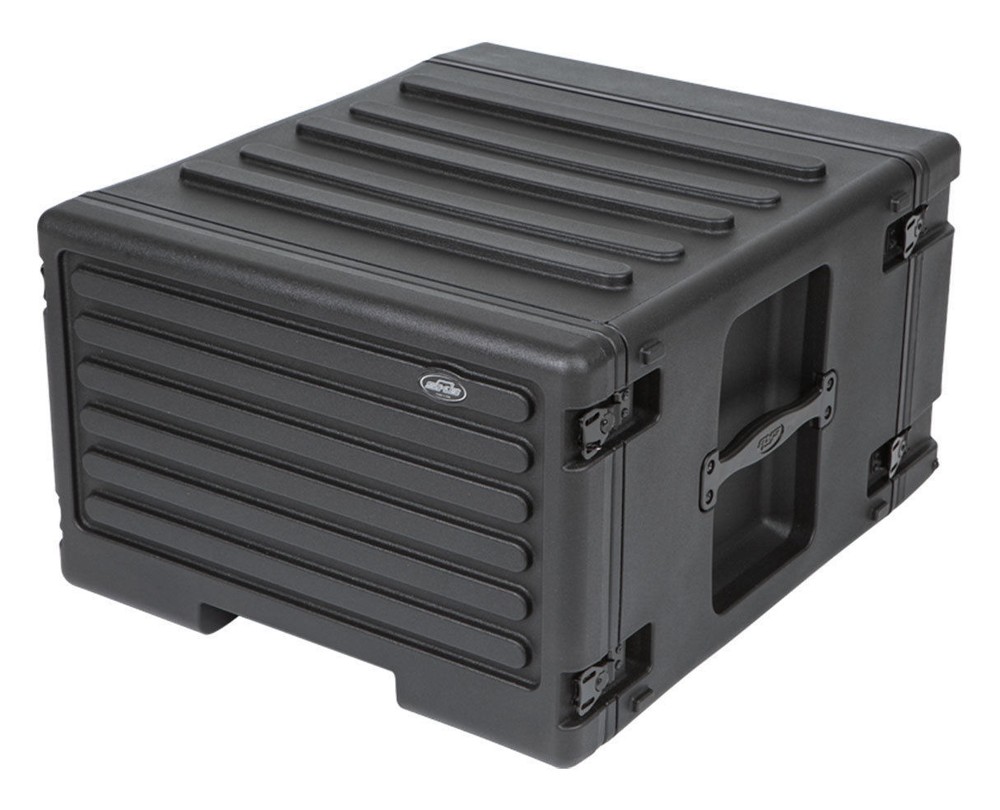 SKB 6 Space Amp / Effects Rack Case w/wheels, Pull Handle 1SKB-R6UW