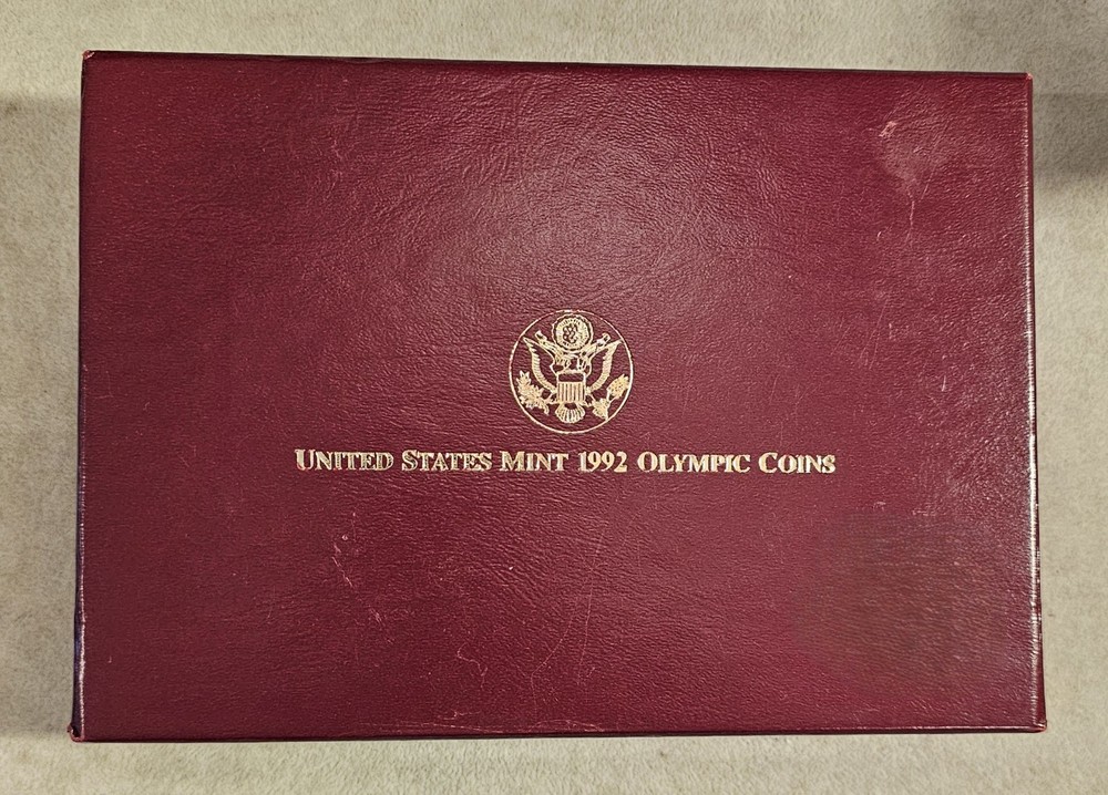 1992 GOLD/SILVER Olympic Proof Set Proof/Unc Box COA