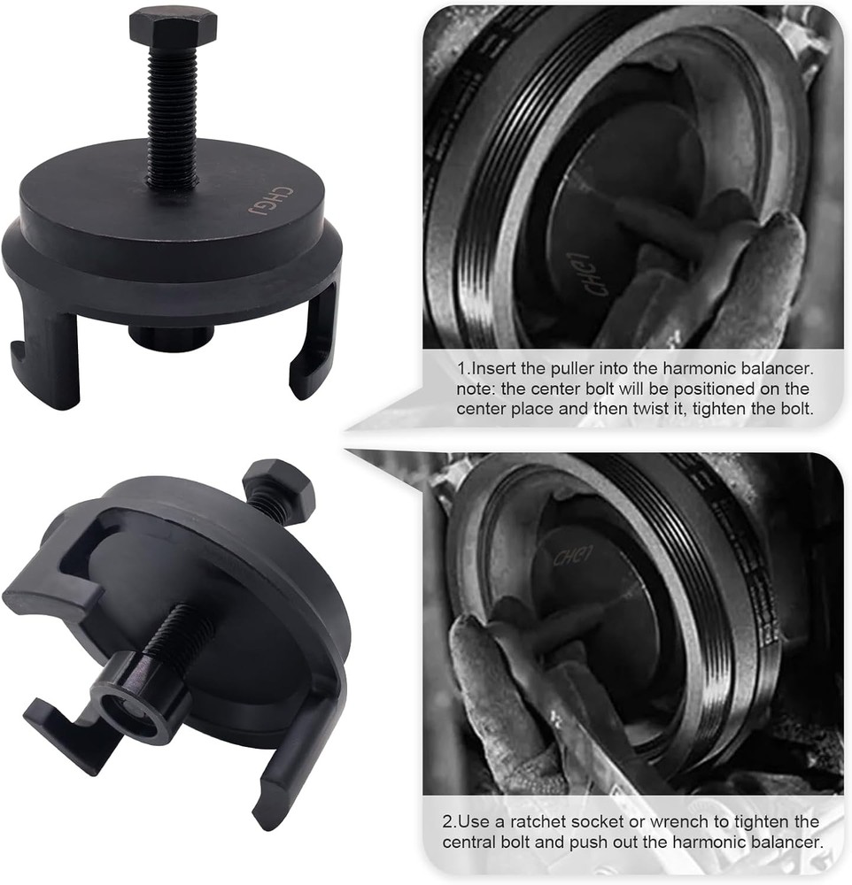 LS Harmonic Balancer Puller & Crank Puller,CNC Precision Machined from Solid...