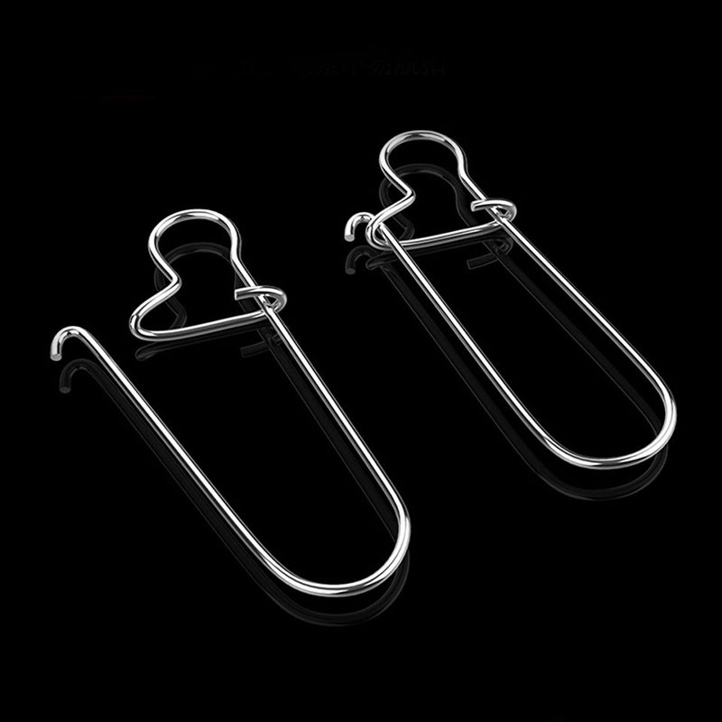 100pcs/pack Lock Swivel Connector Tool Hook Quick Change Clip Fishing Snap