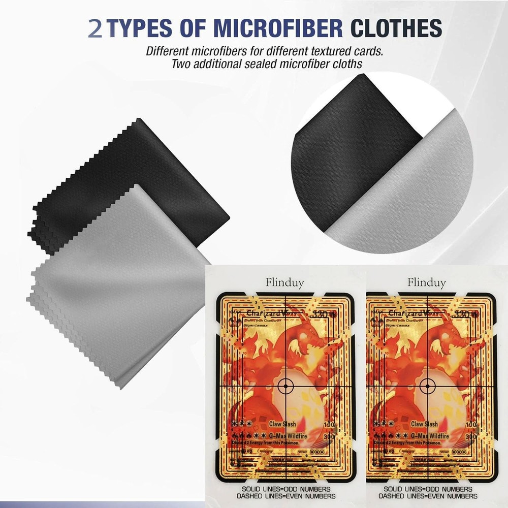 Card Grading Centering Tool for Pokemon, Card Cleaning Kit, Grading Tool