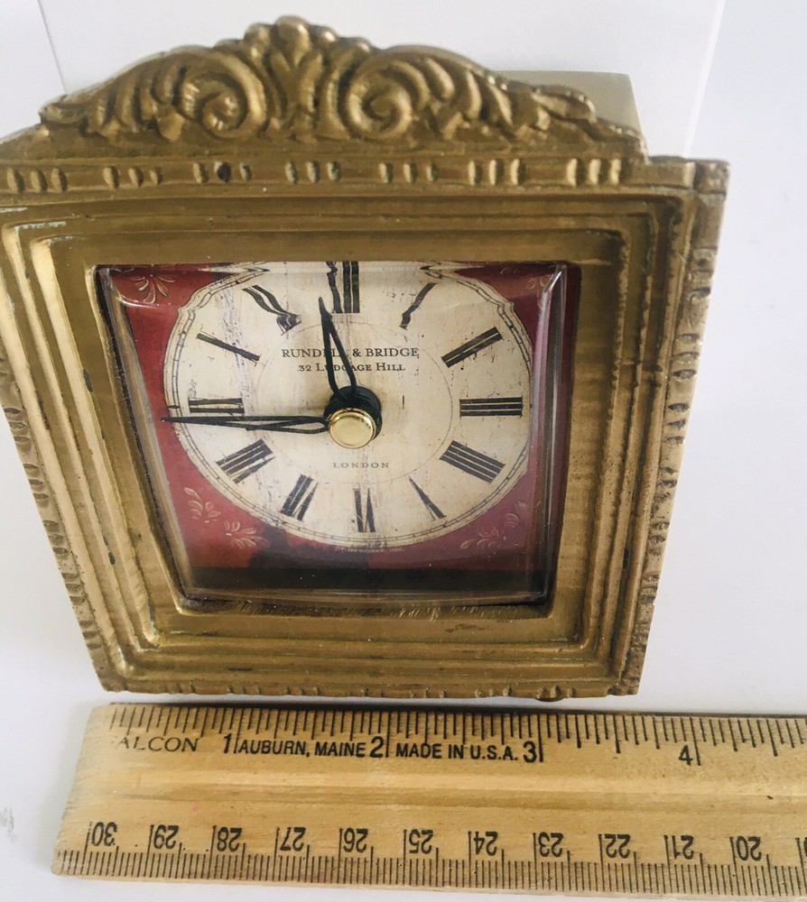Rundell & Bridge London Timeworks Inc Brass Quartz Clock
