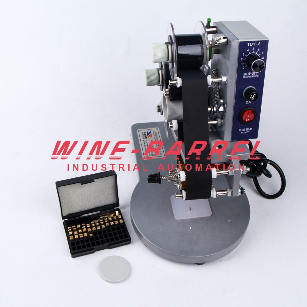 DY-8 Manual Hot Stamping Machine Ribbon Coding Date Batch Character Code Printer