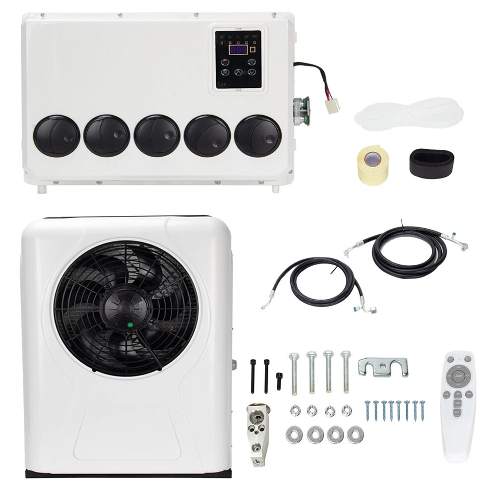 12000BTU 12V Truck Cab Air Conditioner Split AC for Semi Trucks Bus RV Caravan