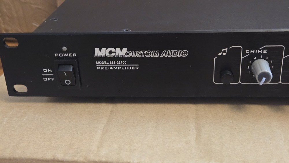 MCM Custom Audio Pre-Amplifier 555-26100 Public Address System