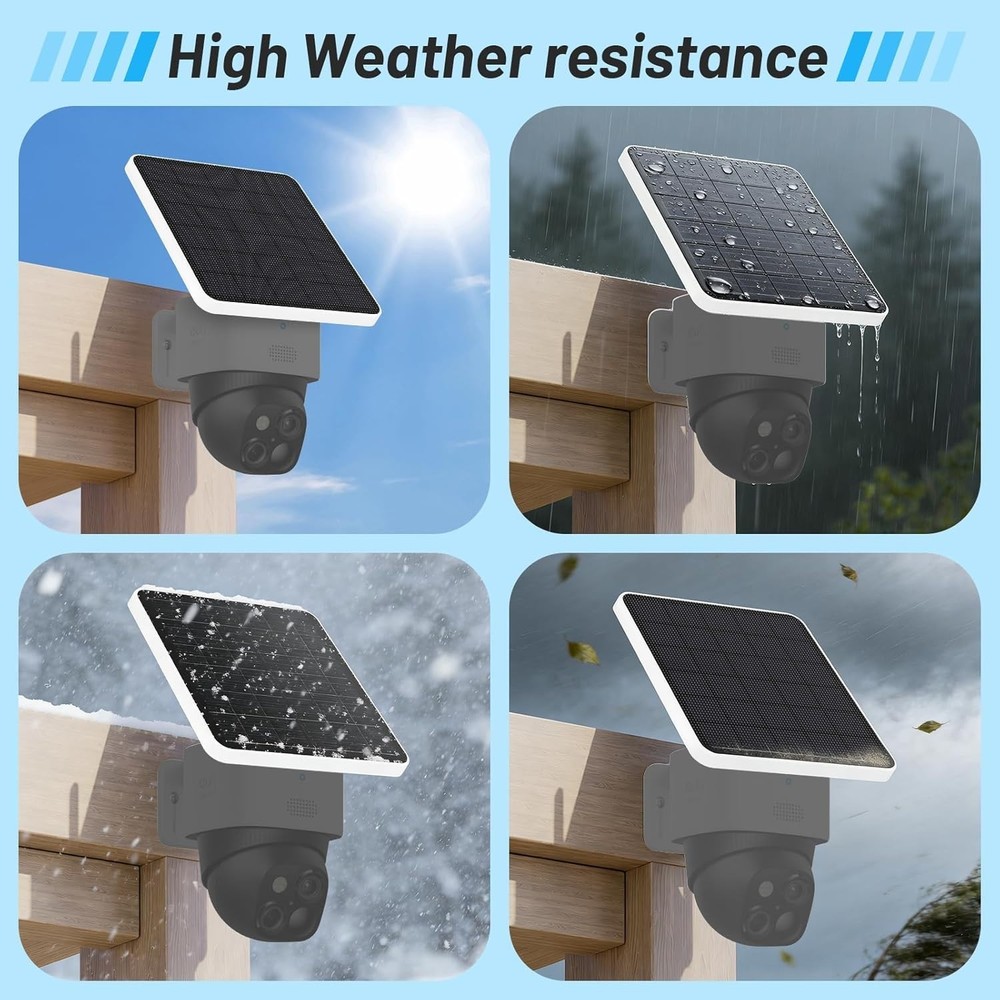 4W Solar Panel Compatible with Eufy Security Solocam S340,Replace the 2