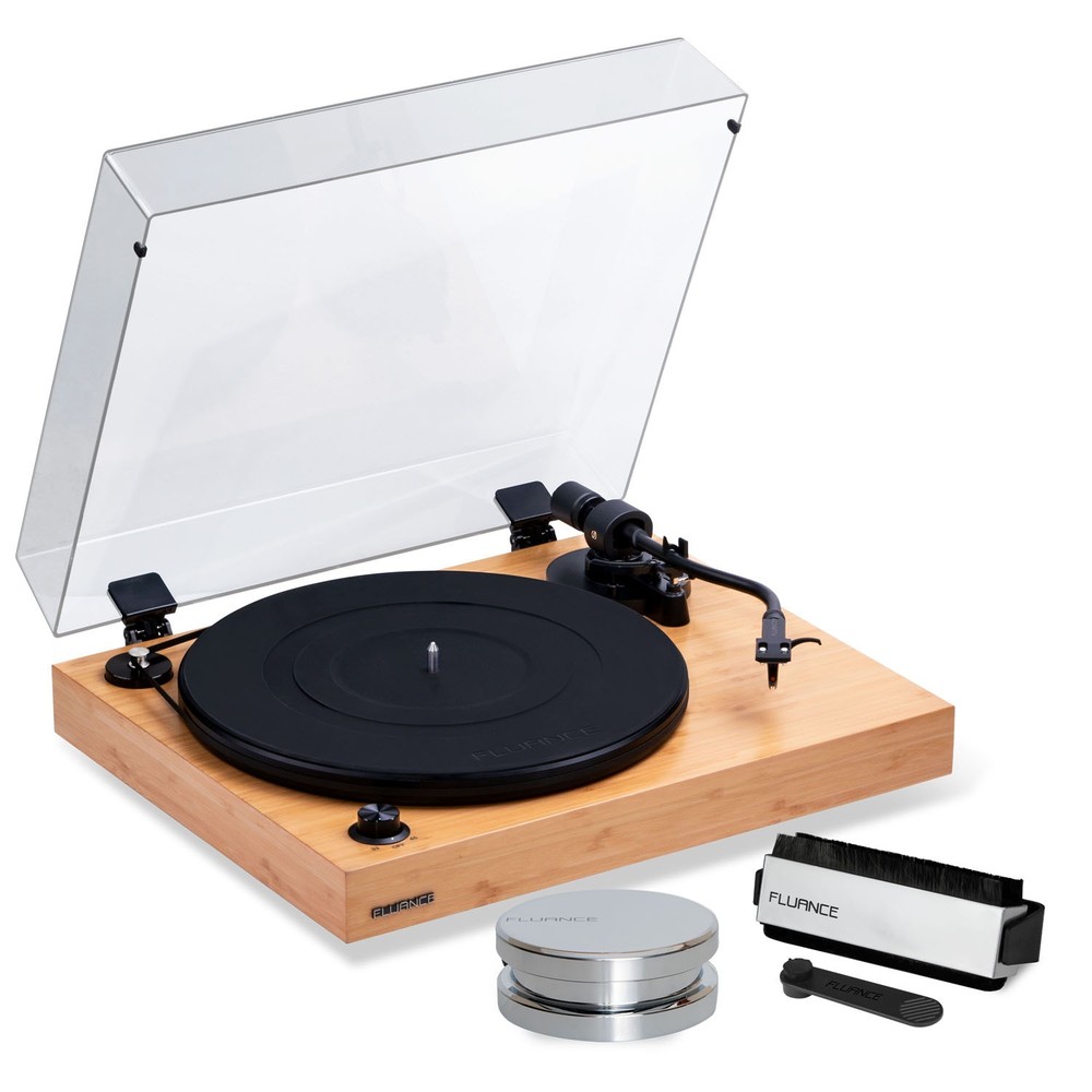 Fluance RT82 Reference Turntable with Record Weight and Vinyl Cleaning Kit