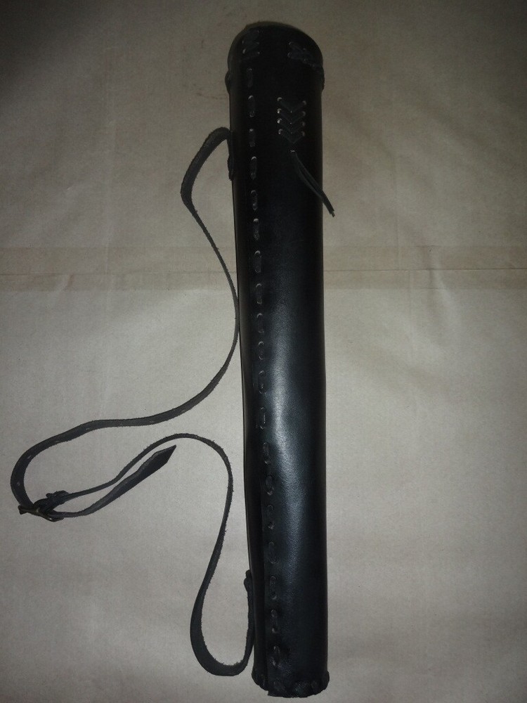 Small Black Leather Hunter Quiver - LARP Quiver E877