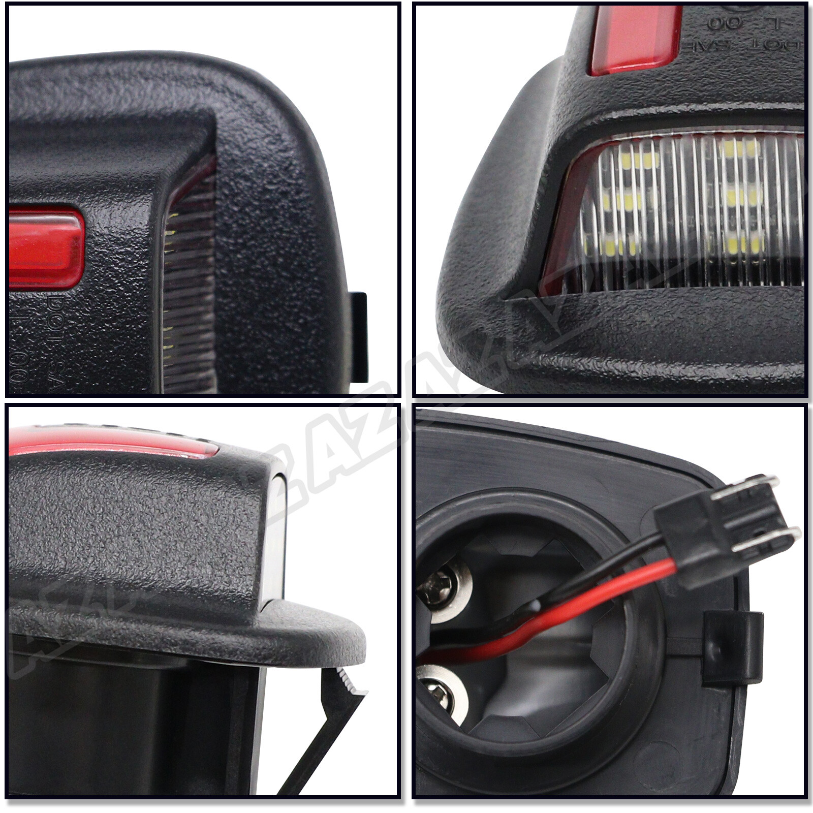 2x Red+White LED Rear Bumper Tag Light License Plate Lamp Fit 97-11 Dodge Dakota