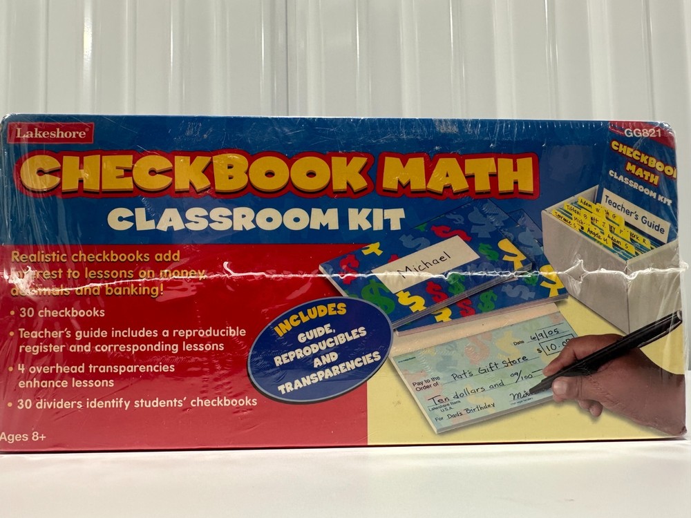 Checkbook Math Classroom Kit - By Lakeshore Learning- Great for homeschooling!