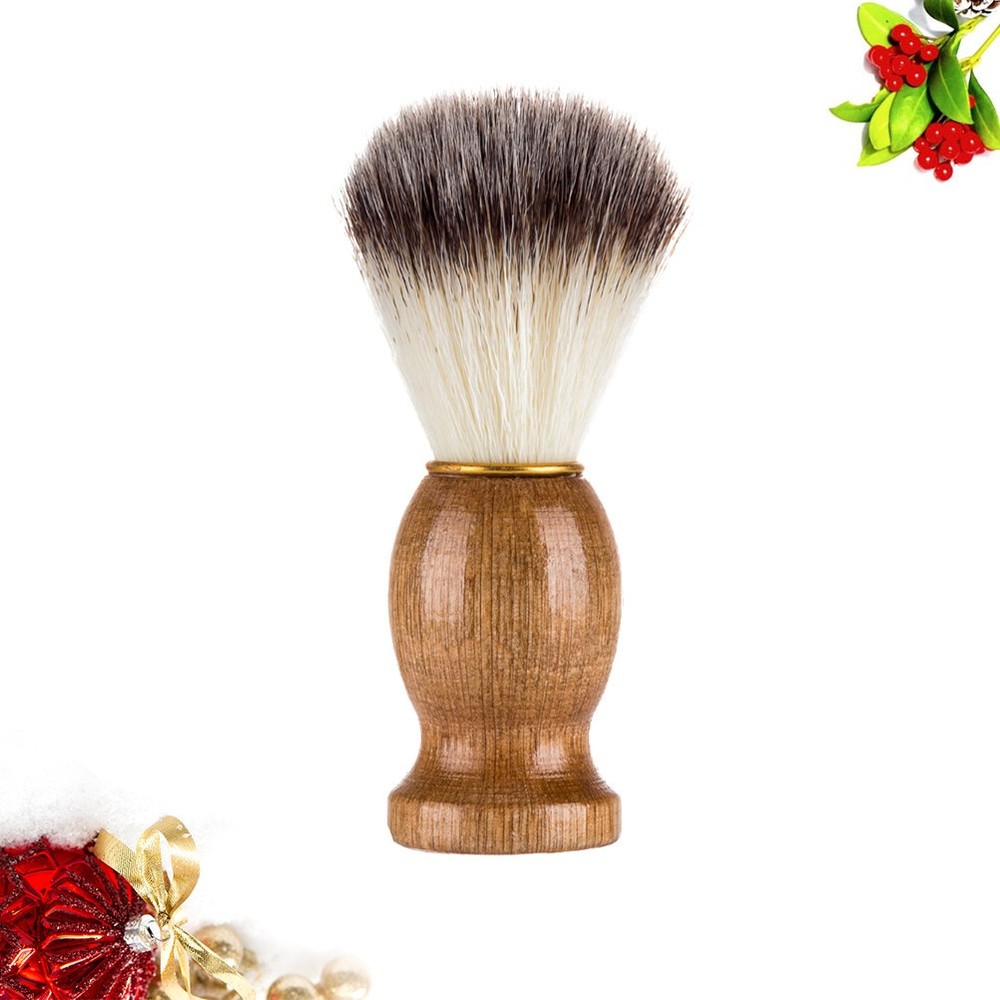 Small Beard Brush with Handle Shaving Men Barber Professional for