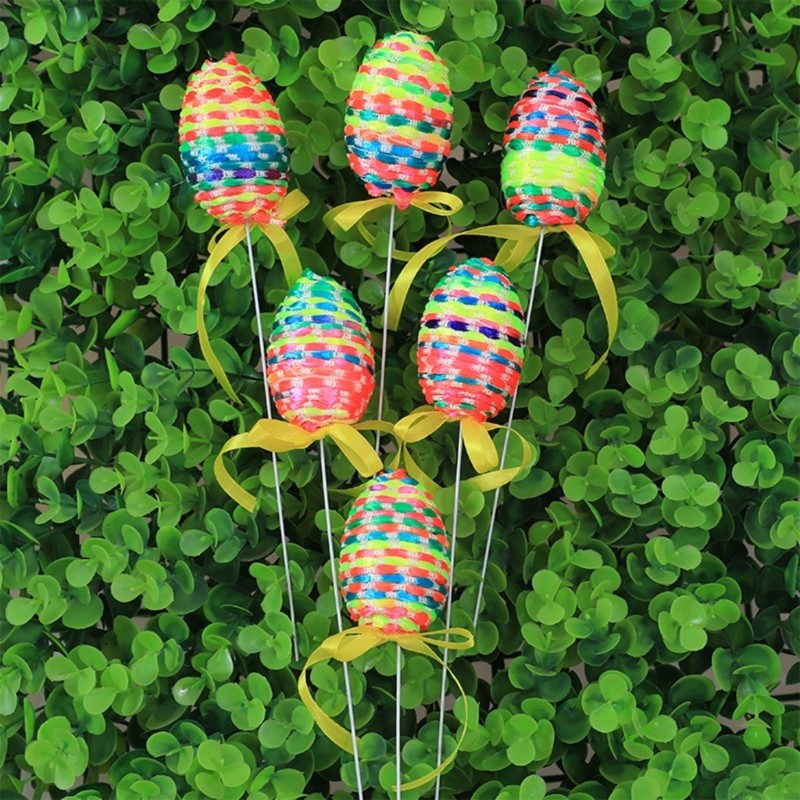 6pcs Easter Egg Tree Branches Artificial Bouquet for Flower Arrangement