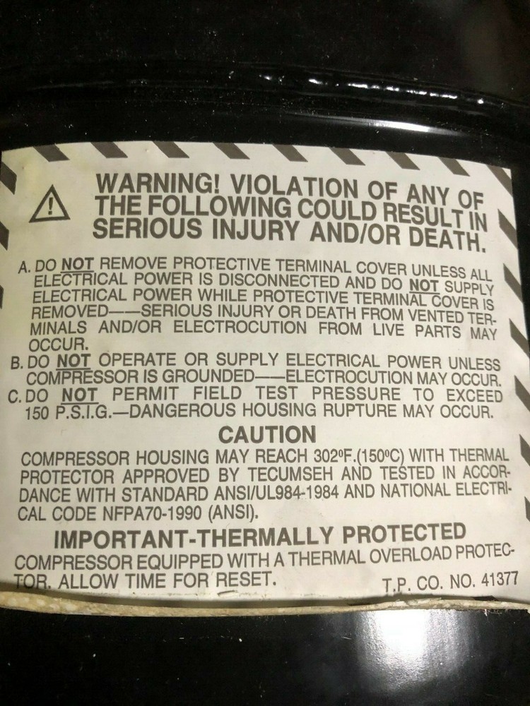 (NOS) TECUMSEH COMPRESSOR AE256AL-663-J7