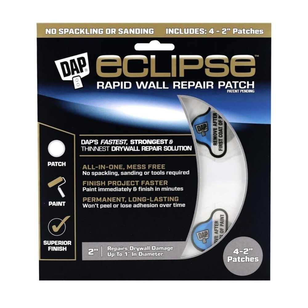 5-Pk DAP Eclipse Rapid Wall Repair Patch Includes 4 - 2" Patches (20 Total) NEW