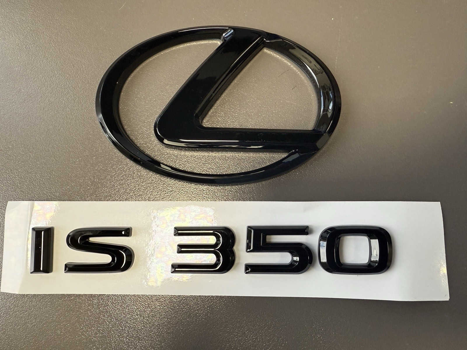Gloss Black Emblem Badge Logo fits Lexus IS350 2014 2015 2016 2017 2018 2019