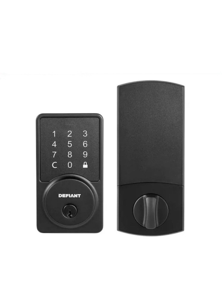 Defiant Smart WiFi Deadbolt Lock Matte Black – Keyless Entry – Used
