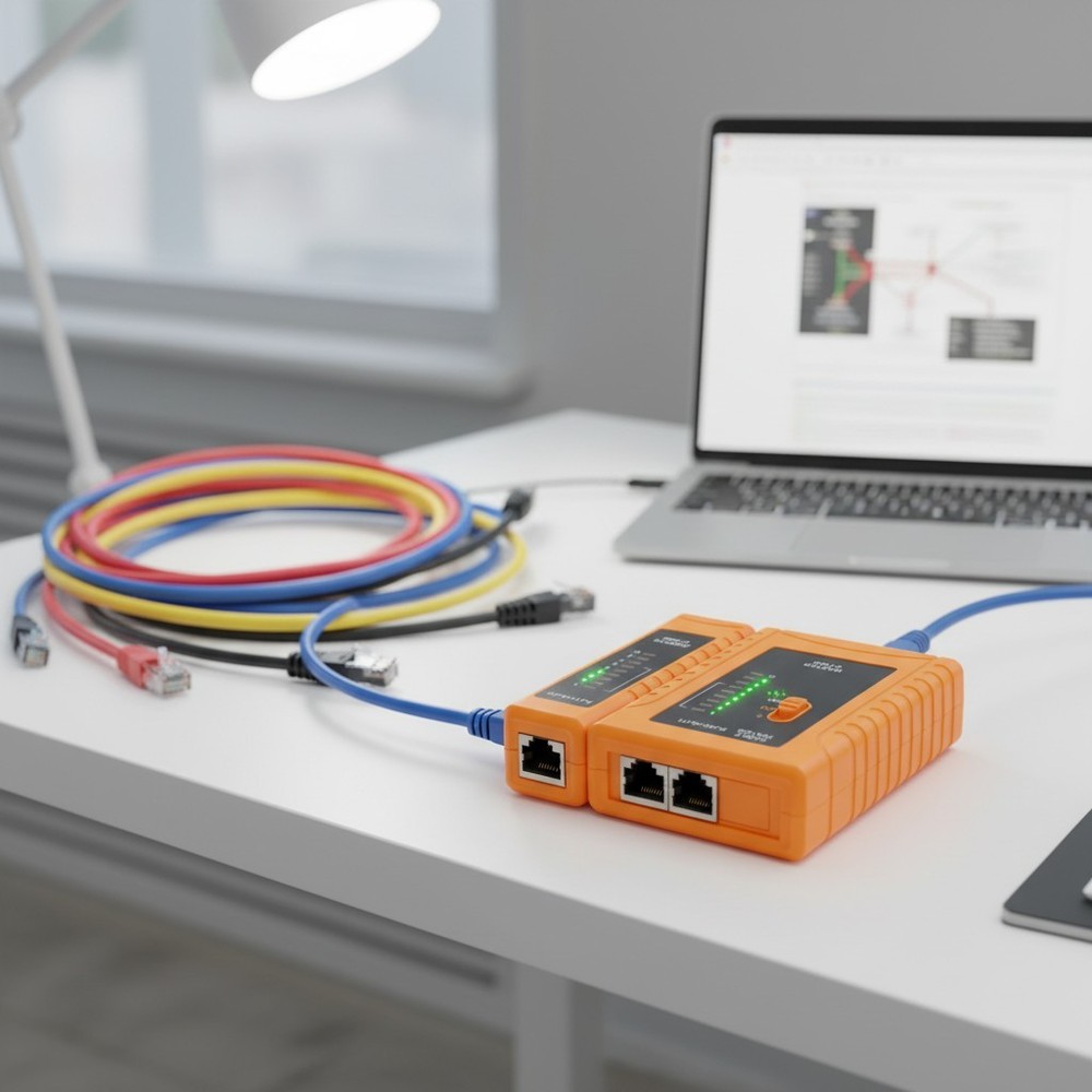 Ethernet and Telephone Cable Tester with Detachable Remote Unit for Easy Use